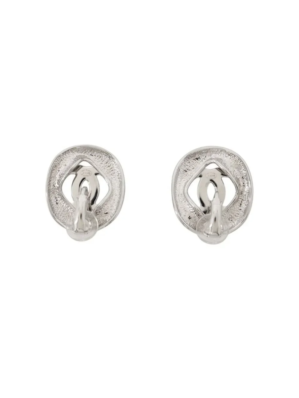 Chanel Earrings Rhinestone CC Logo